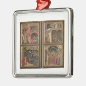 セントニコラスの生命からの4つの場面: St. Nic メタルオーナメント (左)