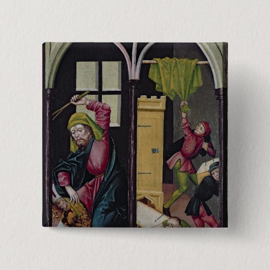 セントニコラスの祭壇の背後の飾り 缶バッジ (正面)