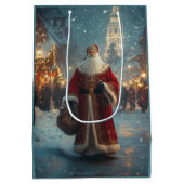 セントニコラスインアフェスティバルスノウィビレッジ ミディアムペーパーバッグ (裏面)