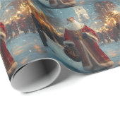 セントニコラスインアフェスティバルスノウィビレッジ ラッピングペーパー (ロールコーナー)