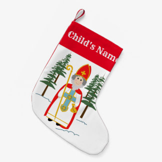 セントニコラス名前をカスタムする スモールクリスマスストッキング