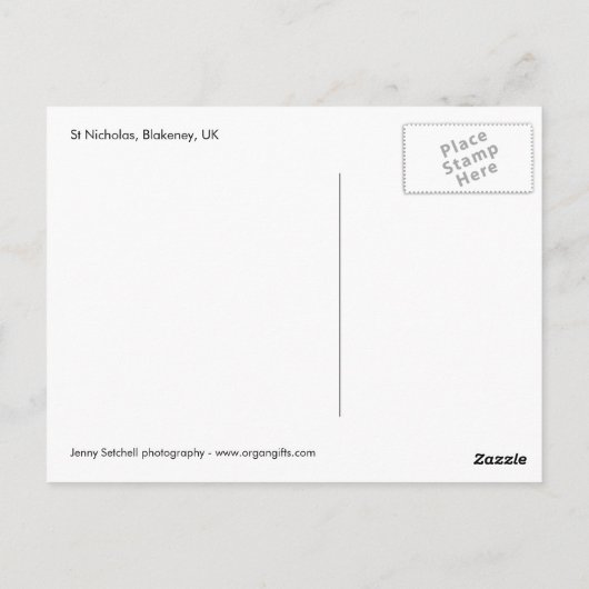 セントニコラス教会、Blakeneyイギリスの郵便はがき ポストカード (裏面)