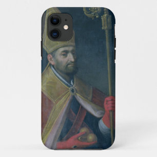 セントニコラス1700年のポートレート(キャンバスの油) iPhone 11 ケース