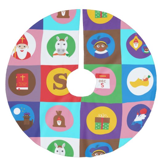 セントニコラス・ズワルテ・ピート ブラッシュドポリエステルツリースカート (正面)