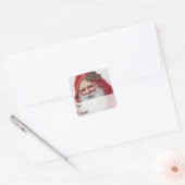 セントニコラス ポートレート ヴィンテージ クリスマス ギフトタグ スクエアシール (封筒)