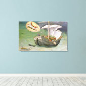 セントニコ救ラス船が難破船から キャンバスプリント (インサイチュ (ウッドフロア))