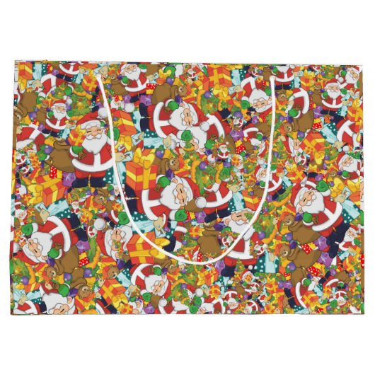 セントニックすてきサンタクロースのギフトクリスマスクリスマス ラージペーパーバッグ (裏面)
