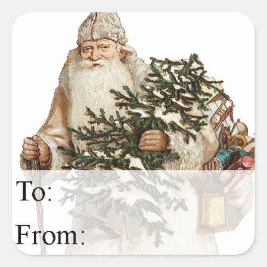 セントニックすてきヴィンテージギフトラベル スクエアシール (正面)