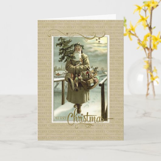 セントニッククリスマスヴィンテージ再生 カード (黄色い花)