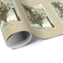 セントニッククリスマスヴィンテージ再生 ラッピングペーパー