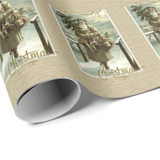 セントニッククリスマスヴィンテージ再生 ラッピングペーパー (ロールコーナー)