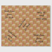 セントニックデイオランダシンタクラアスウォーターカラーマイター ラッピングペーパー (フラット)