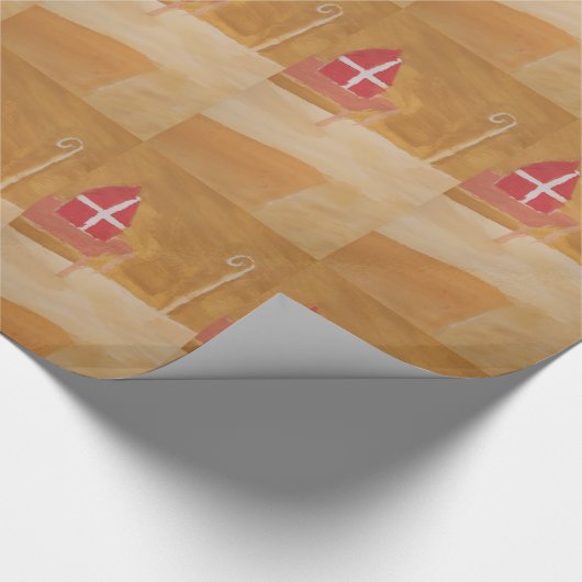 セントニックデイオランダシンタクラアスウォーターカラーマイター ラッピングペーパー (角)