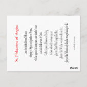セントネクタリオス祈りの言葉カード ポストカード (裏面)