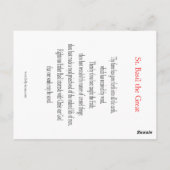 セントバジル素晴らし祈りの言葉カード ポストカード (裏面)