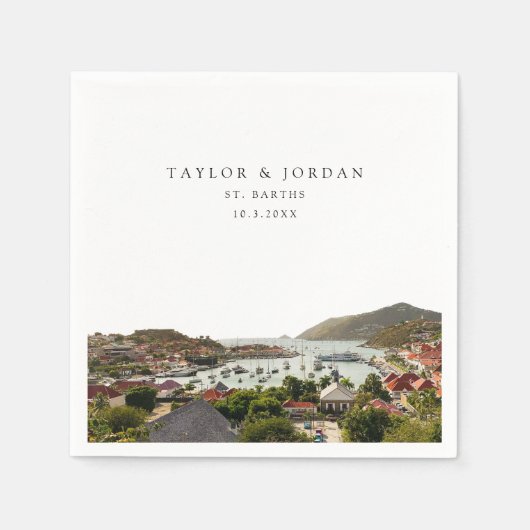 セントバルス結婚のカスタムフォトカクテルナプキンス スタンダードカクテルナプキン (正面)