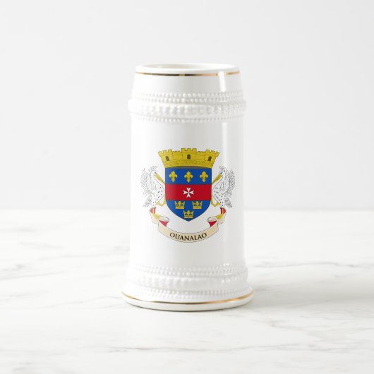 セントバルテルミー島の旗 ビールジョッキ (中央)