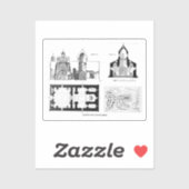 セントバーソロミュー修道院の床とクロスプラン シール (シート)