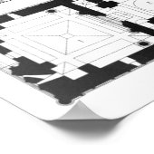 セントバーソロミュー修道院の床とクロスプラン ポスター (角)