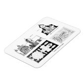 セントバーソロミュー修道院の床とクロスプラン マグネット (左側)