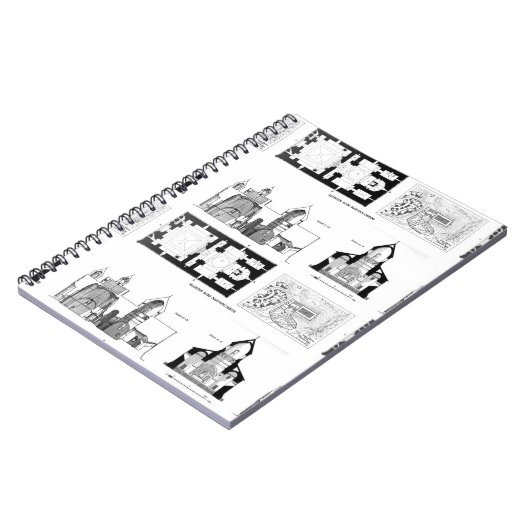 セントバーソロミュー修道院の床とクロスプランN ノートブック (左側)