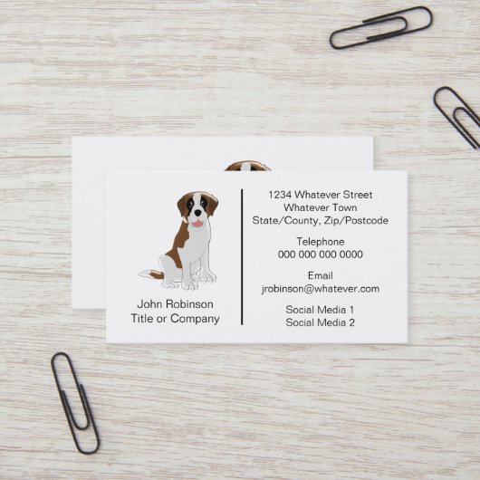 セントバーナルドグデザインボーディングケネル 名刺 (正面/裏面インサイチュ)