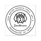 セントバーナルドッグ差出人住所スタンプ自己インク セルフインキングスタンプ (デザイン)