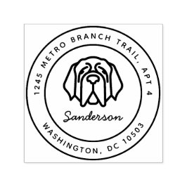 セントバーナルドッグ差出人住所スタンプ自己インク セルフインキングスタンプ