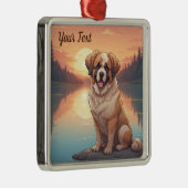 セントバーナードと湖 メタルオーナメント (右)