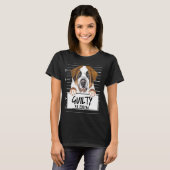 セントバーナードの前科あり犬 Tシャツ (正面フル)