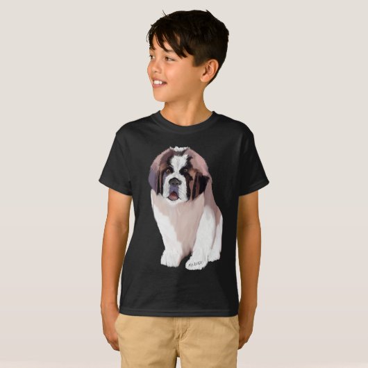 セントバーナードの子犬 Tシャツ (正面フル)
