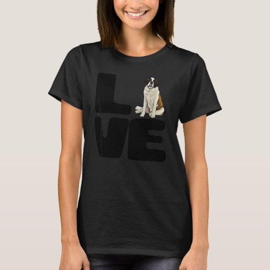 セントバーナードの愛犬 Tシャツ (正面)