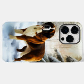 セントバーナードの雪を降らせて クリスマス Case-Mate iPhoneケース (裏面 (横))