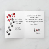 セントバーナードより愛情たっぷりの母の日メッセージ カード (内部)