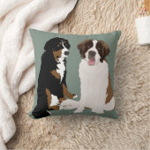 セントバーナードアンドベルネスマウンテンドッグ クッション (ブランケット)