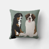 セントバーナードアンドベルネスマウンテンドッグ クッション (裏面)