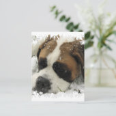 セントバーナードドッグはがき ポストカード (スタンド正面)