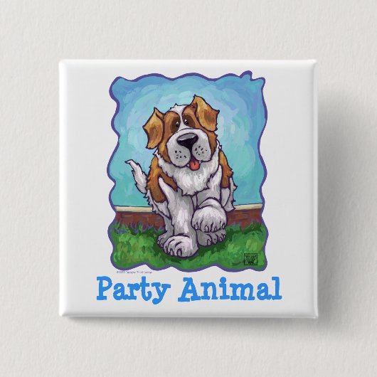 セントバーナードパーティーセンター 缶バッジ (正面)