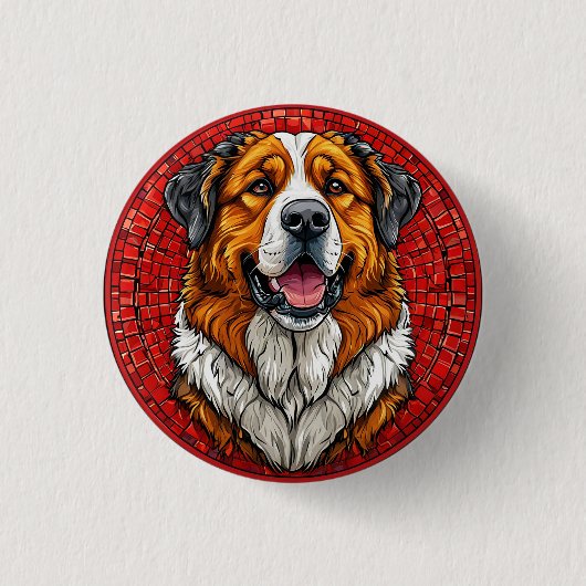 🐶 セントバーナード好きのためのバッジ 🐶 缶バッジ (正面)