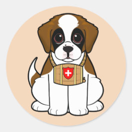 セントバーナード子犬 ラウンドシール