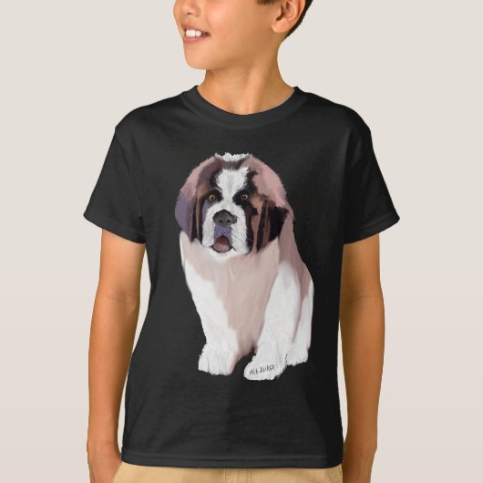 セントバーナード子犬 Tシャツ (正面)