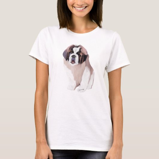 セントバーナード子犬 Tシャツ (正面)
