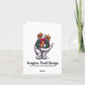 セントバーナード犬のホリデーカード シーズンカード (裏面)