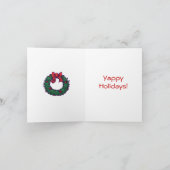 セントバーナード犬のホリデーカード シーズンカード (内部)