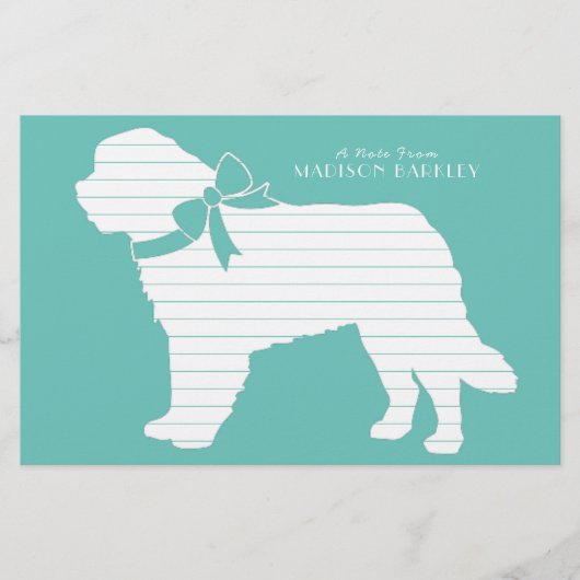 セントバーナード犬の子犬 便箋 (正面)