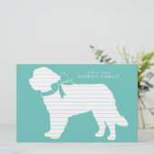 セントバーナード犬の子犬 便箋 (スタンド正面)