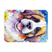 セントバーナード犬フォトマグネット マグネット (横)