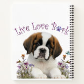 セントバーナード犬ママフローラ ノートブック (裏面)