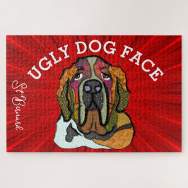 セントバーナード醜い犬の顔1000ピースジグソーパズル ジグソーパズル