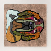 セントバーナード醜い顔ジグソーパズル ジグソーパズル (横)